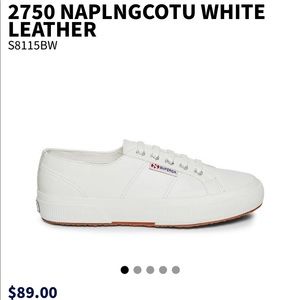Superga White Leather Shoes